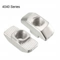Uxcell Sliding T Slot Nuts M6 Half Round Roll In T-nut For 4040 Series Aluminum Extrusion Profile Carbon Steel Nickel-plated