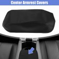 X Autohaux Microfiber Leather Auto Car Armrest Protective Cover Pad For Honda Civic 2012 2013 2014 2015 Black With Stitching