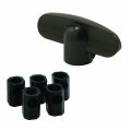 Prime-line H 3894 Universal Dark Brown Tee-crank Casement Window Handle 2 Pack 