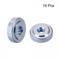 Uxcell Round Knurled Thumb Nuts Conector Lock Adjusting M5 Female Threaded Thin Type Blue Zinc Plating Pack Of 10