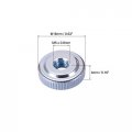 Uxcell Round Knurled Thumb Nuts Conector Lock Adjusting M5 Female Threaded Thin Type Blue Zinc Plating Pack Of 10