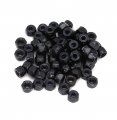 100pcs M5 X 0 8mm Nylon Lock Nuts Black Carbon Steel Hex Self Clinching Class 4 8 Metric Fasteners 