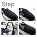 Uxcell Xl 3d Motorcycle Moped Seat Cover Breathable Mesh Net Cushion Black Red