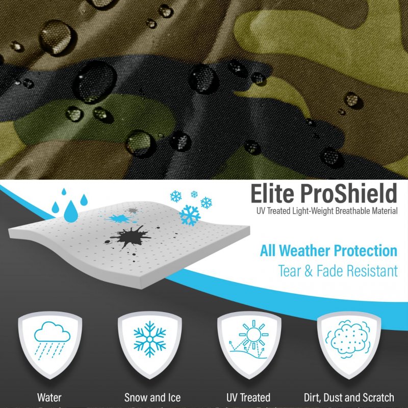 Eliteshield Lightweight Atv Cover Weatherproof Quad Four Wheeler Riding Lawn Mower Camo Color Fits 77 Long