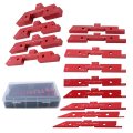 14 Piece Aluminum Alloy Woodworking Table Setup Blocks For Router And Saw Accuracy Height Depth Angle Gauge Measuring Bars