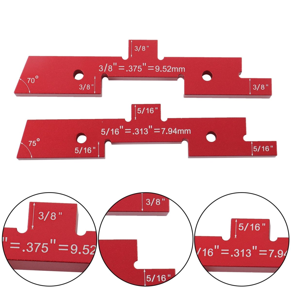 14 Piece Aluminum Alloy Woodworking Table Setup Blocks For Router And Saw Accuracy Height Depth Angle Gauge Measuring Bars