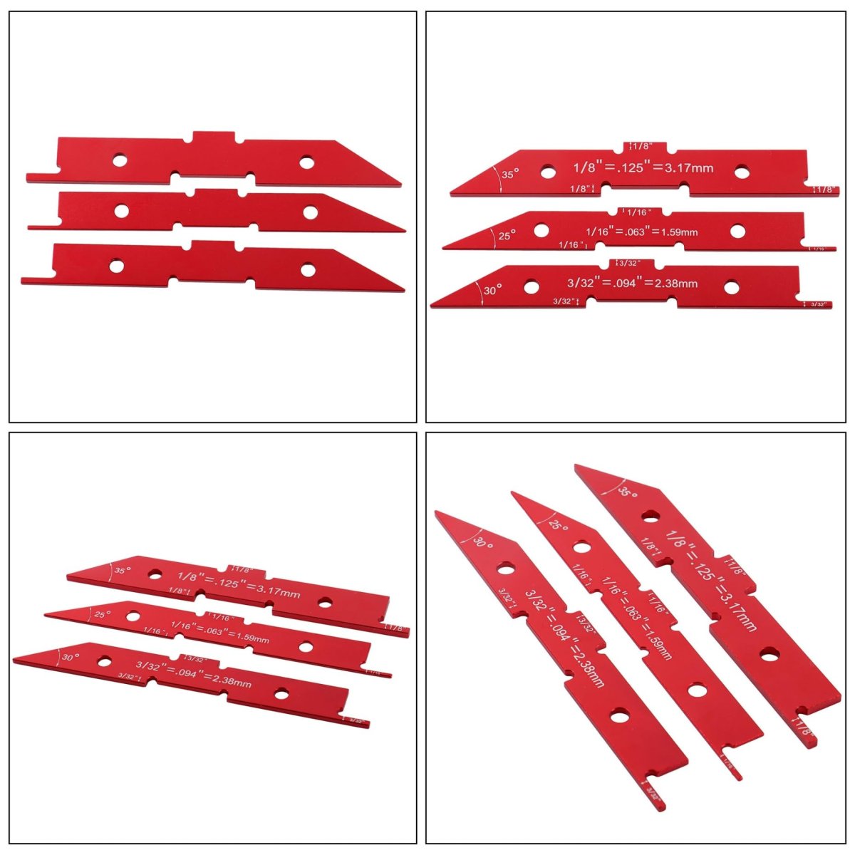 14 Piece Aluminum Alloy Woodworking Table Setup Blocks For Router And Saw Accuracy Height Depth Angle Gauge Measuring Bars