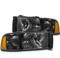 Dodge Ram 1500 Sport Crystal Style Headlights With Corner Lamps Smoke 