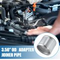A Absopro Car Adapter Joiner Pipe Universal 89mm 3 50 Od 76mm 2 99 Length Connector Tubing Aluminum Alloy Silver Tone Set Of