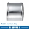 A Absopro Car Adapter Joiner Pipe Universal 89mm 3 50 Od 76mm 2 99 Length Connector Tubing Aluminum Alloy Silver Tone Set Of