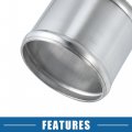 A Absopro Car Adapter Joiner Pipe Universal 89mm 3 50 Od 76mm 2 99 Length Connector Tubing Aluminum Alloy Silver Tone Set Of