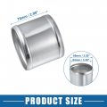 A Absopro Car Adapter Joiner Pipe Universal 89mm 3 50 Od 76mm 2 99 Length Connector Tubing Aluminum Alloy Silver Tone Set Of