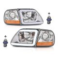 Led Drl Strip Headlights Corner Parking Lights For Ford Expedition 1997-2002 Fit F150 1998-2003 Heritage 2004 F250 1998-1999 