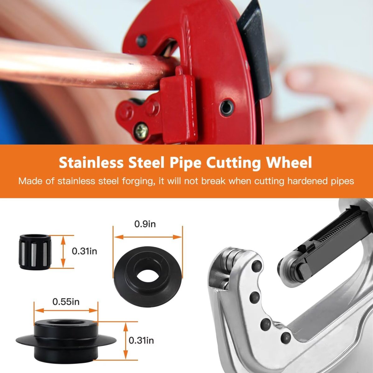 4-pack E635 Stainless Steel Cutter Wheel For Ridgid 29963 35s Pipe