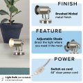 Catalina Lighting Modern Multipurpose Spotlight Desk Or Wall Mount Accent Lamp 6 Brushed Nickel Pack Of 1