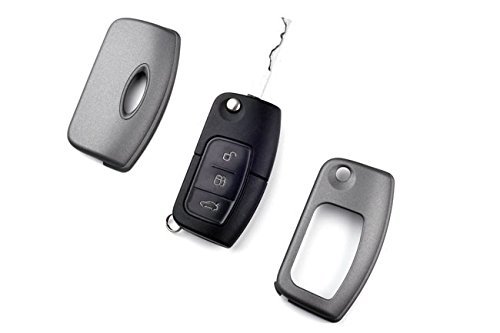 Originaleuro Car Remote Flip Key Cover Case Skin Shell Cap Fob Protection Abs Gray For Ford 2005