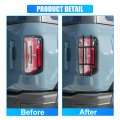 X Autohaux 1 Pair Tail Light Guards Rear Cover Protector Exterior Accessories For Ford Bronco 2021-2022 Black