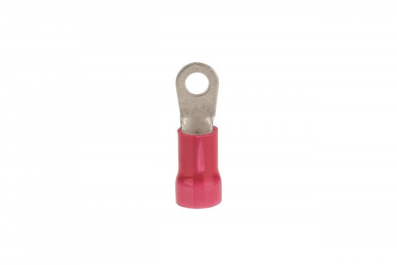Nsi Vinyl Insulated Ring Terminal 8 Wire Size 10 Stud 0 472 Width 1 244 Length