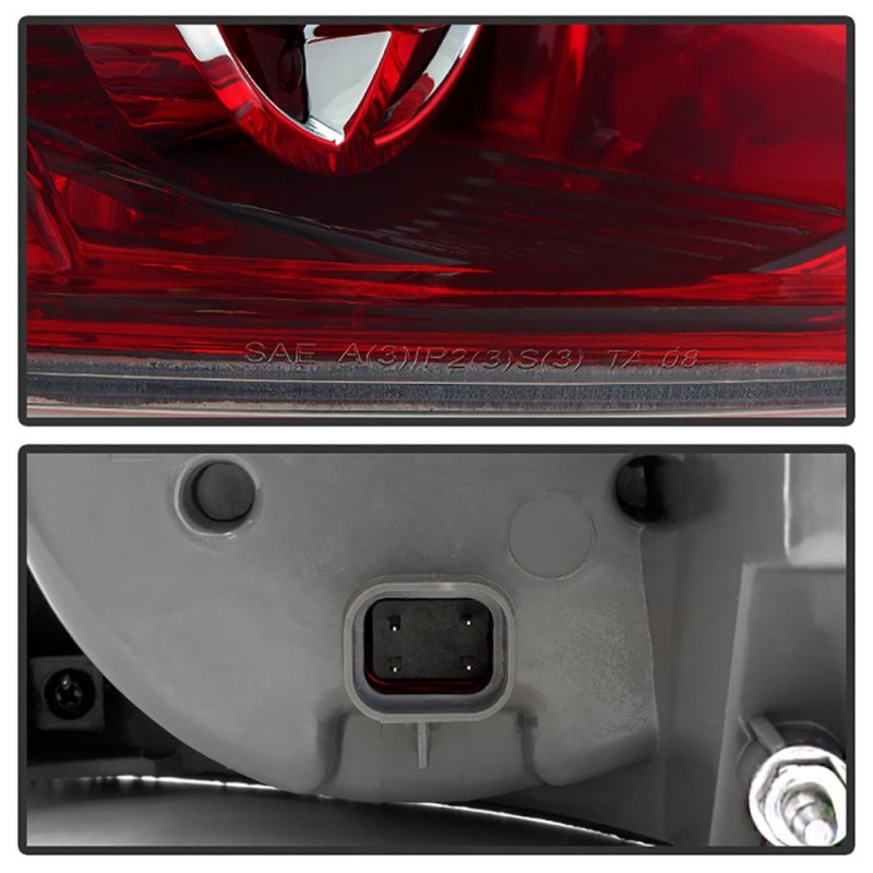 Driver Side Red Lens Oe-style Left Tail Light Housing Lamp Assembly Replacement For 2007-2012 Gmc Acadia