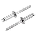25pcs 1 4 X3 304 Stainless Steel Dome-head Blind Rivets Open-end Type For Diy Sheet Metal Automotive Repairs Furniture Boat And 