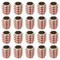 30pcs Hex Threaded Inserts M10-1 5x20 Zinc Alloy-flush Thread Furniture Nuts Hex Socket Drive Insert Bolt For Wood Assortment 