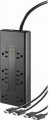 8-outlet Surge Protector With Two 8a 4k Ultrahd Hdr Hdmi Cables Black