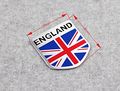 Generic Car Alloy Aluminum England Britain Flag Shield Emblem Decal Badge Sticker