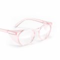 Stoggles Official Round Z87 1 Certified Safety Glasses Anti-fog Blue Light Blocking Medium Blush 