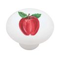 Red Apple Decorative High Gloss Ceramic Drawer Knob 