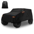 Car Cover For Jeep Wrangler 2dr 2007-2017 Aluminum Film Outdoor Waterproof Sun Rain Snow Hail Protection With Driver Door 