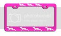 Weasels Logo Pink Metal License Plate Frame Tag Holder B27 