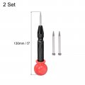 Uxcell Automatic Center Punch 5-inch Spring-loaded Holeer Marker Black With Cap Pointed Tip For Wood Metal Plastic 2 Set 2pcs X