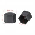 X Autohaux 20pcs 21mm Universal Gray Plastic Car Wheel Nut Lug Hub Screw Rim Bolt Covers Dust Protection Caps With Removal Tool