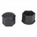 X Autohaux 20pcs 21mm Universal Gray Plastic Car Wheel Nut Lug Hub Screw Rim Bolt Covers Dust Protection Caps With Removal Tool