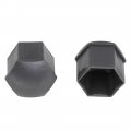 X Autohaux 20pcs 21mm Universal Gray Plastic Car Wheel Nut Lug Hub Screw Rim Bolt Covers Dust Protection Caps With Removal Tool