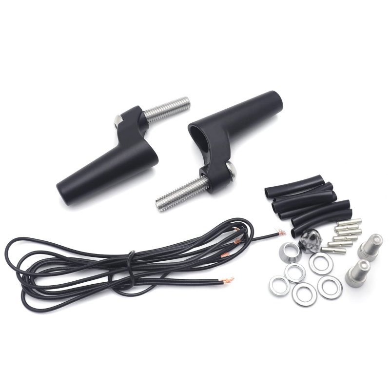 Httmt- Black 39mm Turn Signal Front Directional Relocation Kit For 88 Up Xl 91-05 Dyna