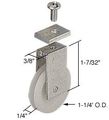 Crl Sliding Screen Door Bottom Roller 1-1 4 Nylon Wheel For Daryl Doors Package 