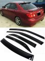 Fits For 2003-2008 Toyota Corolla 3d Wavy Window Visor Rain Guard Rear Roof Combo 
