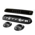Auto Dynasty For Silverado Sierra Gmt800 Black Yellow Led Cab Roof Running Light Dual Row Smoked 3rd Brake