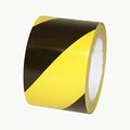 Jvcc Hz-8lp Laminated Premium Hazard Warning Tape 3 In X 18 Yds Black With Yellow Stripes 