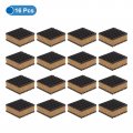 Uxcell 16pcs Ribbed Anti-vibration Isolation Rubber Pads 2 Length X 7 8 Thick Square Anti Vibration With Cork Center Layer For