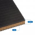 Uxcell 16pcs Ribbed Anti-vibration Isolation Rubber Pads 2 Length X 7 8 Thick Square Anti Vibration With Cork Center Layer For