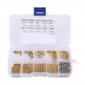 Brass Standoff 270pcs M2 3mm 5mm 7mm 9mm 11mm 18mm 20mm 25mm Female-female And 5mm Steel Screws Assortment Kit With Plastic Box