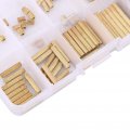 Brass Standoff 270pcs M2 3mm 5mm 7mm 9mm 11mm 18mm 20mm 25mm Female-female And 5mm Steel Screws Assortment Kit With Plastic Box