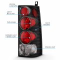 Amerilite Black Replacement Brake Tail Lights Set For Chevy Express Gmc Savana Van Passenger And Driver Side