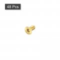 Uxcell Flat Head Socket Cap Screws M2-0 4x4mm Brass Inner Hex Drive Fasteners Bolts 48pcs