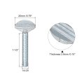 1 4-20 X 1-1 2 Thumb Screws 5pcs Carbon Steel Fully Thread Galvanized Finger Tight Racket Screw