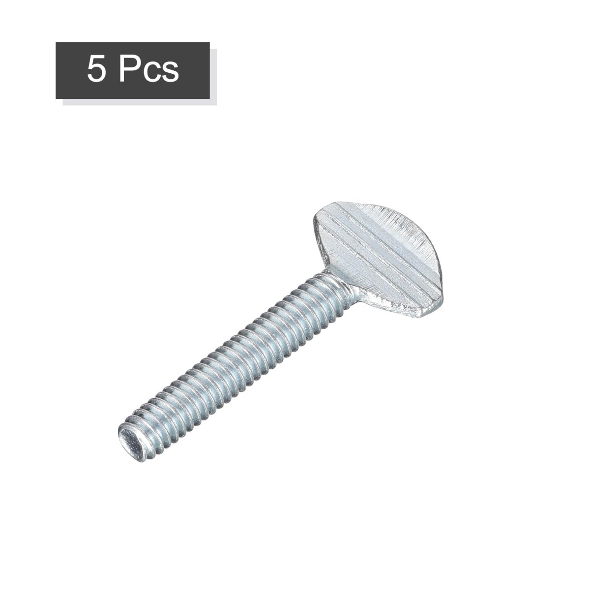 1 4-20 X 1-1 2 Thumb Screws 5pcs Carbon Steel Fully Thread Galvanized Finger Tight Racket Screw