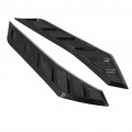 Fydun Hood Vents Bonnet Cover 2 Pcs Gloss Black Rubber Air Trim Front Vent Universal For Car