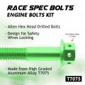 Autobahn88 Motorcycle Engine Bolt Dress-up Kit Compatible With Kawasaki Kx125 2003-2005 Green Set Of 26